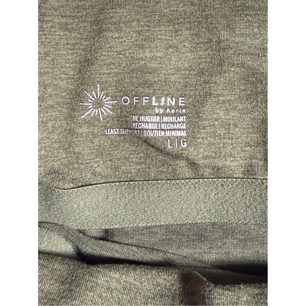 OFFLINE by Aerie Green Camo The Hugger Sports Bra Crop Tank L Sporty Spice - Picture 7 of 11